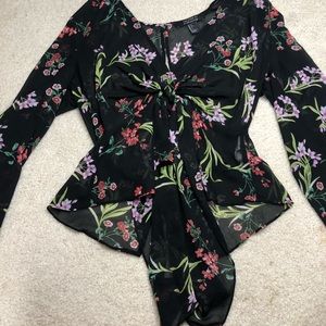 Sheer floral top
